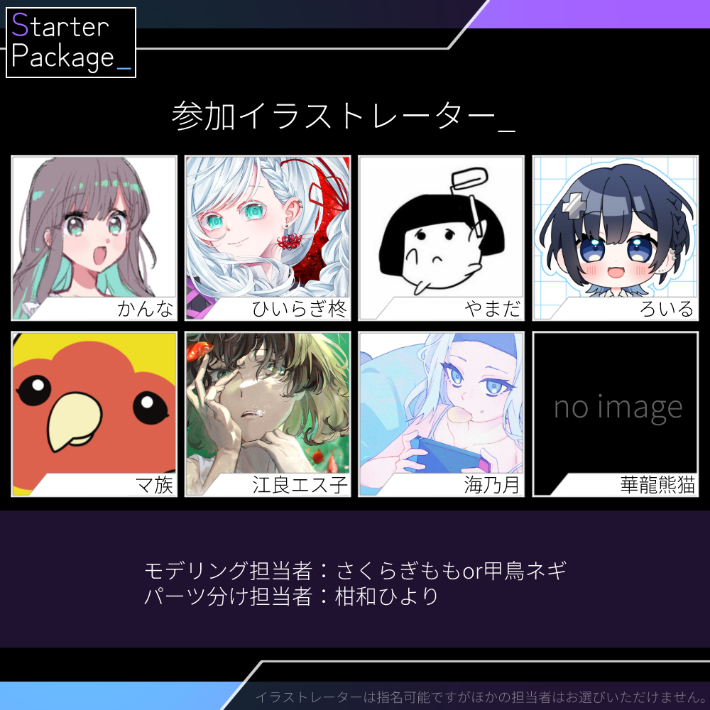 【バストアップLive2D作成】Starter Package