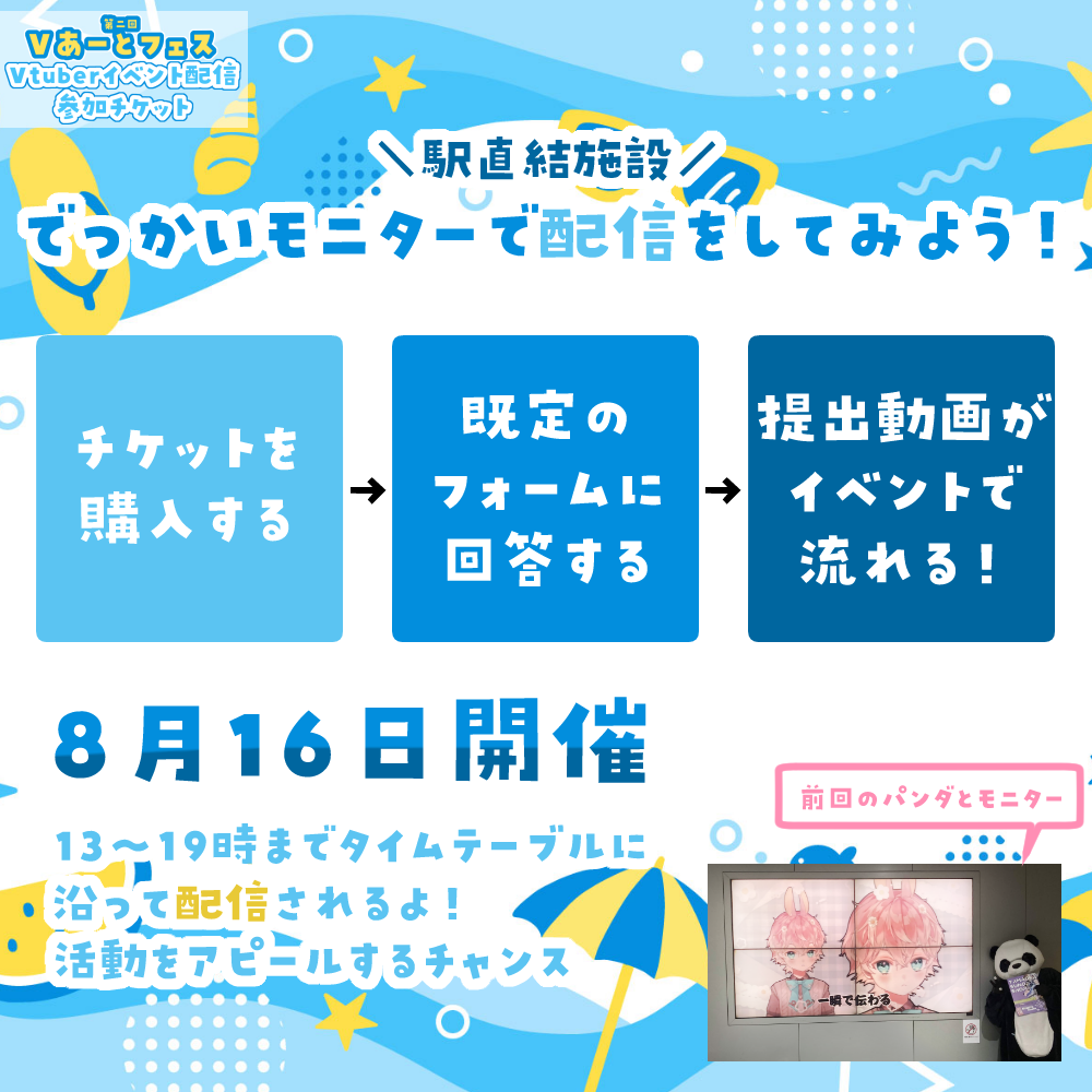 【第二回Vあーとフェス】Vtuber駅前雑談配信-出演チケット