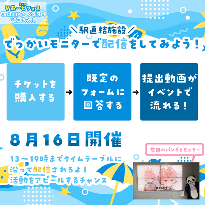 【第二回Vあーとフェス】Vtuber駅前雑談配信-出演チケット