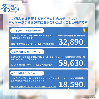 【Live2D&イラスト作成】∼Vtuber準備を始めよう∼冬ノ始リpackage