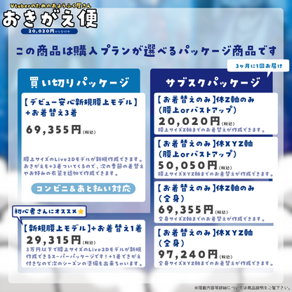 【Vtuberのためのおようふく屋さん】おきがえ便