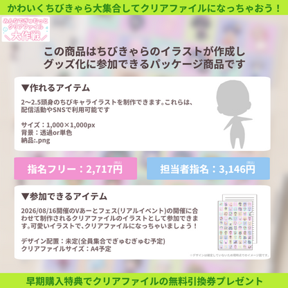 【ちびキャラ作成】みんなでぎゅむっとクリアファイル大作戦