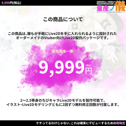 【Live2Dモデル作成 】お手軽デビューで誰だってVtuberになりたいんだ！量産ノ義