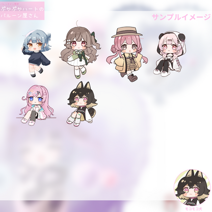 【ちびキャラGIF作成】バレンタイン限定ぷかぷかハートのバルーン屋さん