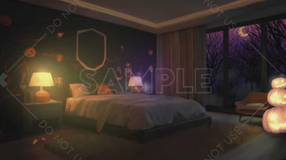 【動く雑談用背景】Halloween2023room